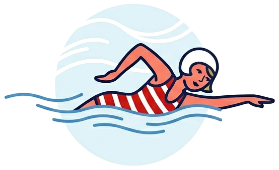 Swimnote mid-crawl